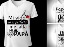 camisetas te extraño papá