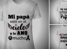 camisetas mi papá esta en el cielo