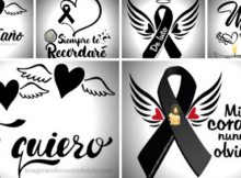 lazos de luto con frases