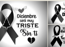 lazos d eluto con frases diciembre triste sin ti